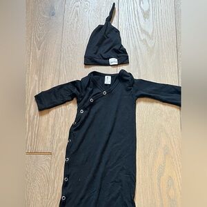 Copper Pearl Newborn Knotted Gown and Top Knot Hat
